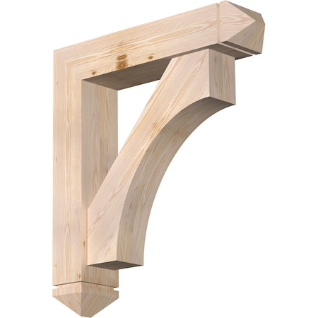 Westlake Arts And Crafts Smooth Bracket W/ Offset Brace, Douglas Fir, 7 1/2W X 34D X 38H